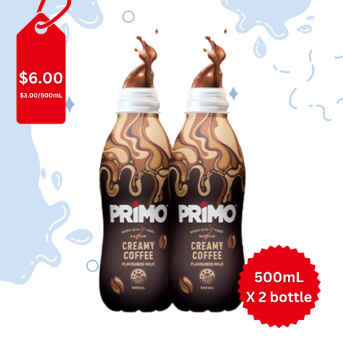 Primo Flavoured Milk Creamy Coffee 500mL X 2 bottle