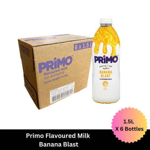 Primo Flavoured Milk Banana 1.5L X 6 Bottle