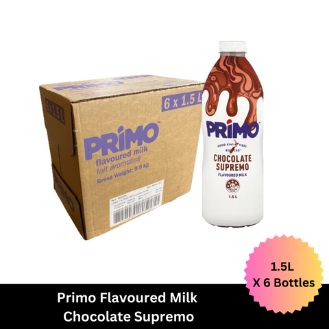 Primo Flavoured Milk Chocolate 1.5L X 6 Bottle