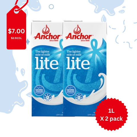 Anchor Lite Milk UHT 1L X 2 pack
