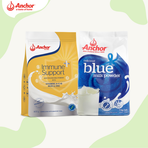 [Bundle] 1 Pack Anchor Immune Milk Powder 800g + 1 Pack of Anchor Blue Milk Powder 1kg