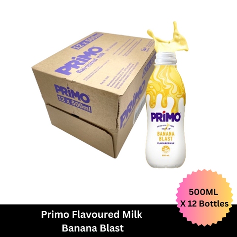 Primo Flavoured Milk Banana Blast 500ml X 12 Bottle
