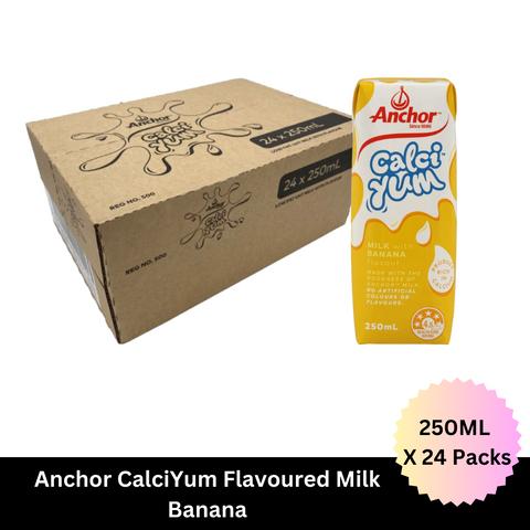 Anchor CalciYum Banana Flavoured Milk 250ML X 24 Pack TMK
