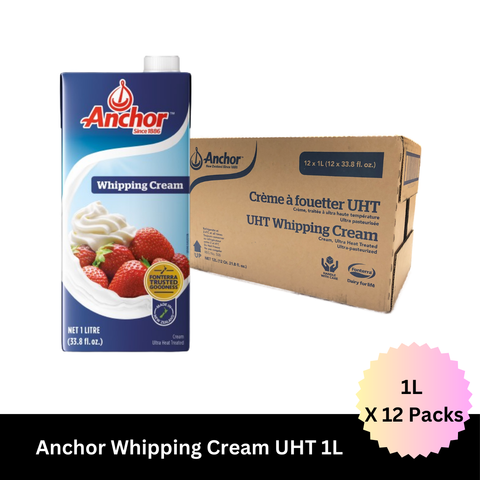 Anchor Whipping Cream UHT 1L X 12 Pack