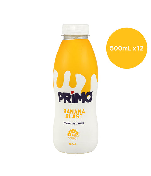 Primo Flavoured Milk Banana Blast 500ml X 12 Bottle