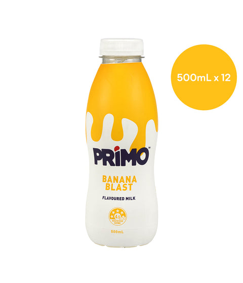 Primo Flavoured Milk Banana Blast 500ml X 12 Bottle TMK