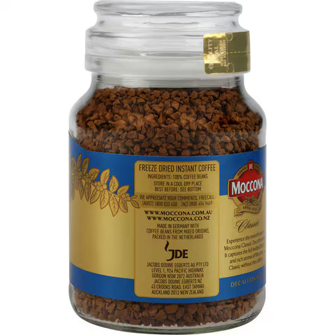 Moccona Instant Coffee Classic Decaffeinated 100g