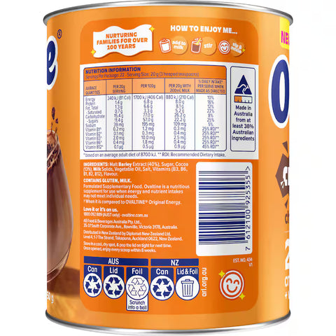 Ovaltine Drinking Chocolate Crunch 450g
