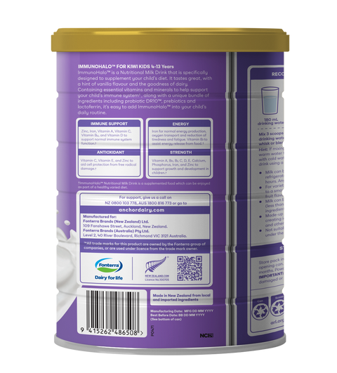 Anchor ImmunoHalo Kids Nutritional Milk Powder 900g x 6 Can TMK