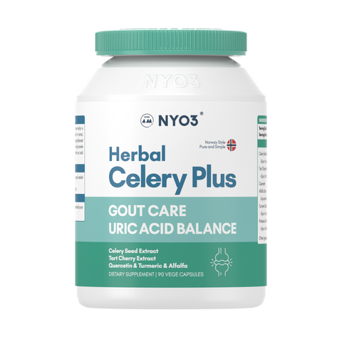 NYO3 Herbal Celery Plus Gout Care Uric Acid Balance 90 Vege Capsules