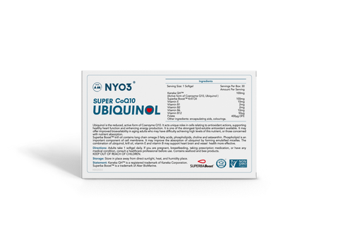 NYO3 Super CoQ10 Ubiquinol 550mg 30 Softgels