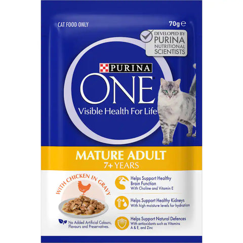 Purina One Cat Food Mature Adult 7+ Single pouch 70g