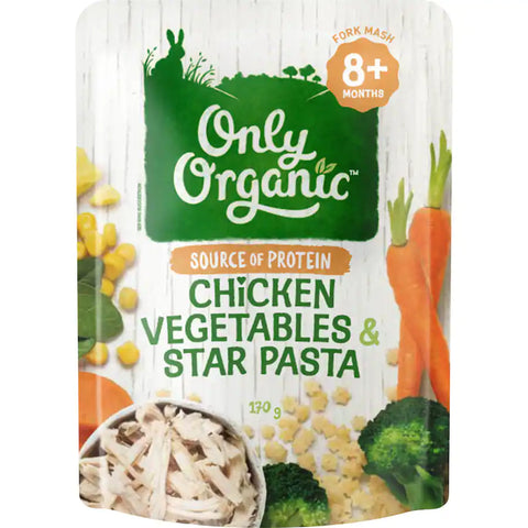 Only Organic Baby Food Chicken & Vegetable Pasta 170g