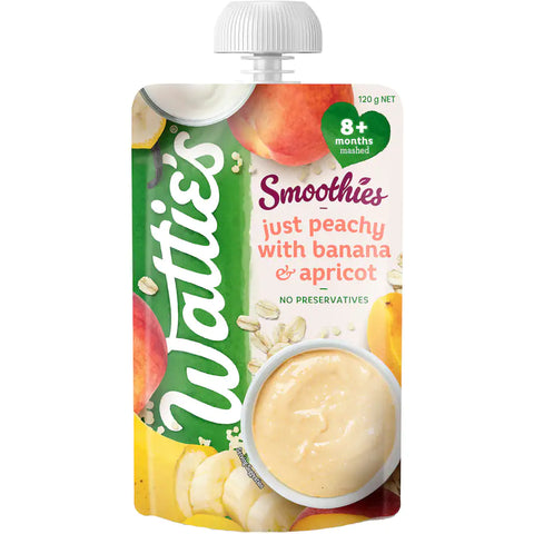 Wattie's No Added Sugar Baby Food Just Peachy Banana & Apricot 120g