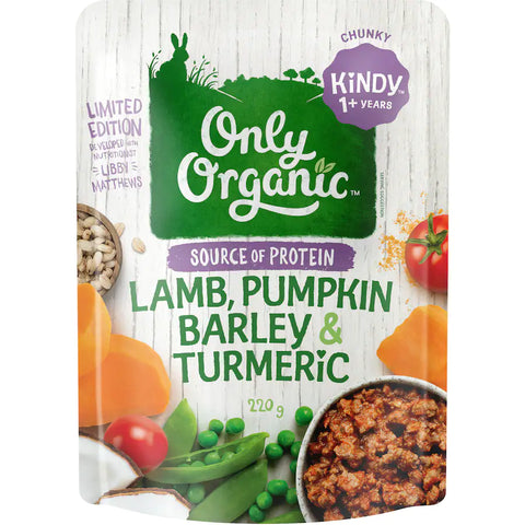 Only Organic Baby Food 1+ Years Lamb, Pumpkin & Turmeric