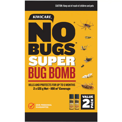 Pro Control Bug Bomb Kiwicare No Bugs Insect Control Super Bomb 2pk 250g – buynow.co.nz