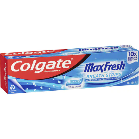 Colgate Max Fresh Toothpaste With Mini Breath Strips 115g