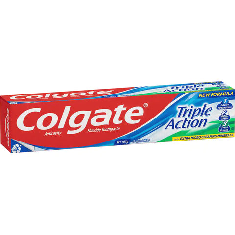 Colgate Triple Action Toothpaste Original Mint Flavour Tube 160g