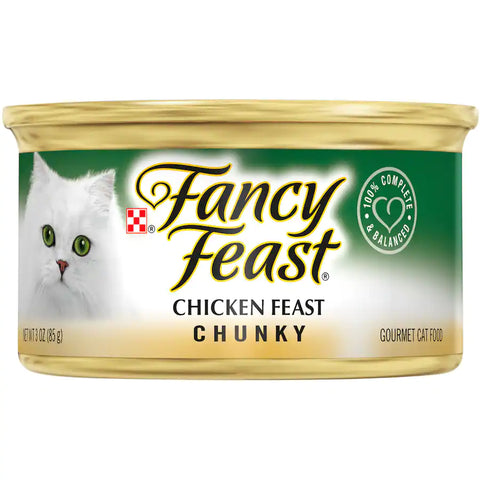 Fancy Feast Cat Food Chunky Chicken Feast Can 85g
