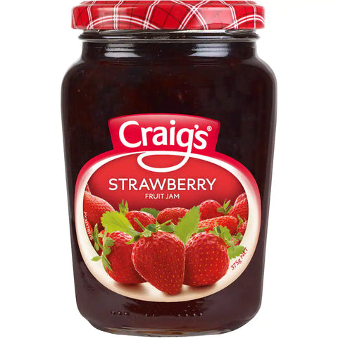 Craigs Fruit Jam Strawberry Jar 375g