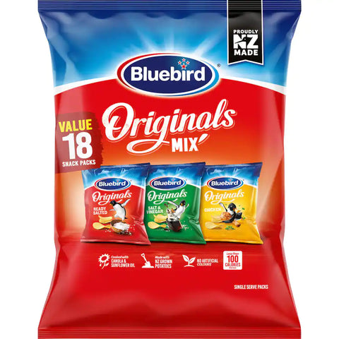 Bluebird Potato Chips Originals Mix Combo Multipack 18pack