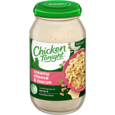 Chicken Tonight Cooking Sauce Creamy Cheese & Bacon 490g