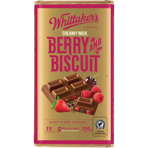 Whittakers Chocolate Block Berry & Biscuit