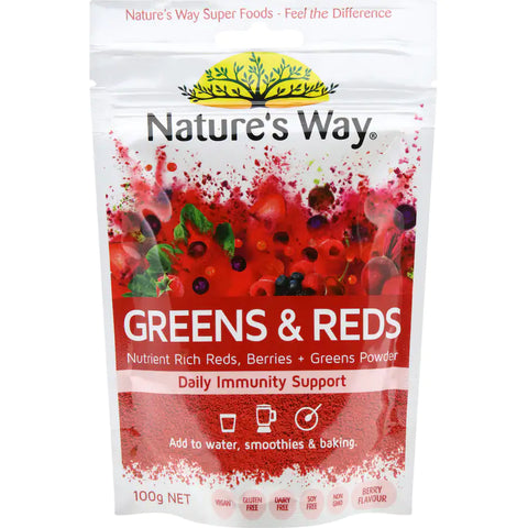 Natures Way Super Foods Greens & Reds Powder 100g