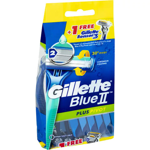 Gillette Blue Ii Plus Disposable Shavers Pivot 10pack
