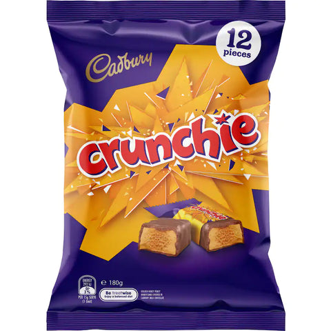 Cadbury Treat Size Chocolates Crunchie Sharepack 180g