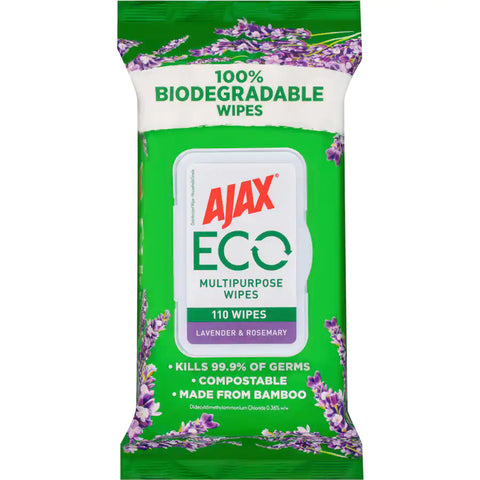 Ajax Cleaning Wipes Antibacterial Lavender 110pack