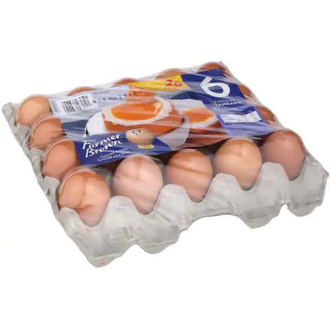 Farmer Brown Eggs 20pk Cage Size 6