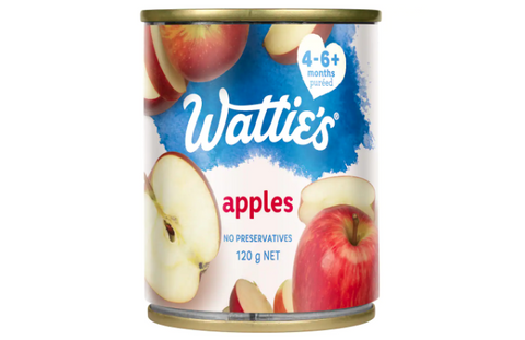 Watties Baby Food Apples Stage 1 4-6+ Months 120g