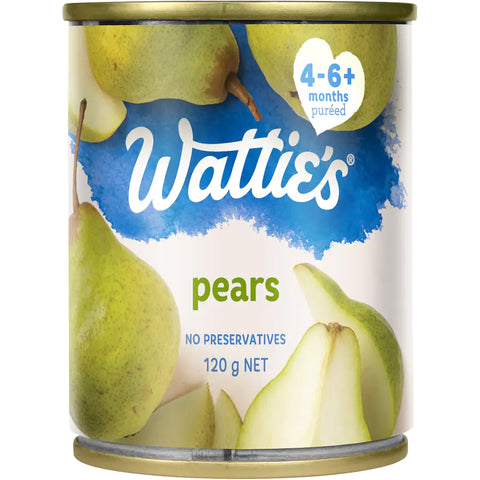 Watties Baby Food Pears Stage 1 4-6+ Months 120g